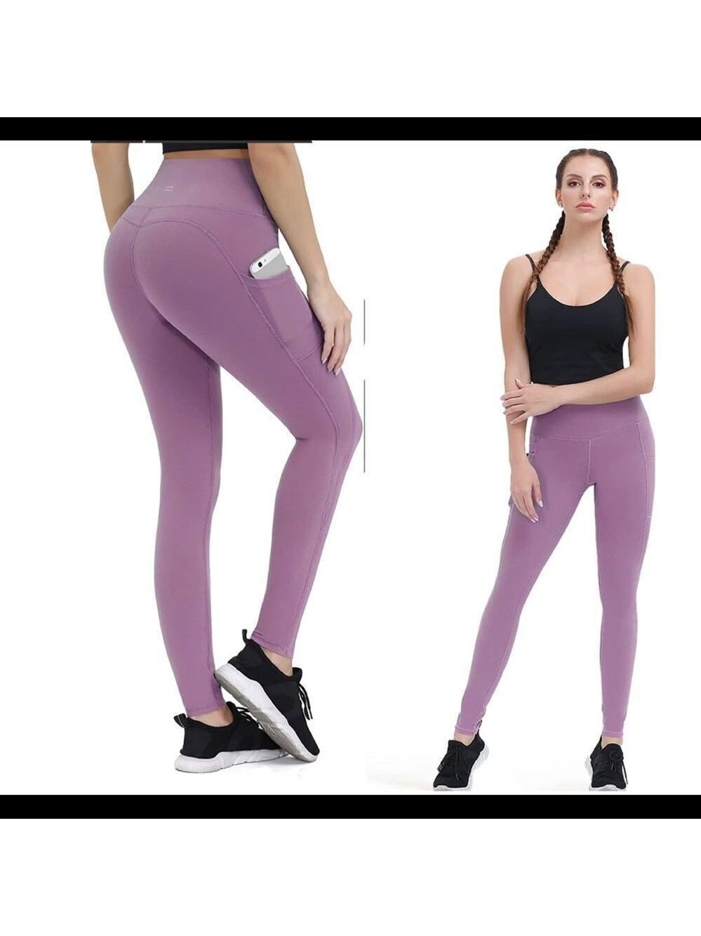 Along FIT Yoga Pants High Waisted Workout Leggings Tummy Control Athletic Sz S